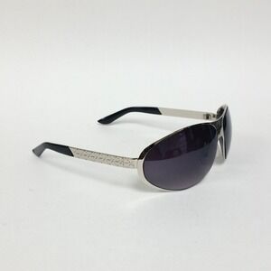 Aviator Sunglasses Black Silver Metal Frame Smoke Lens Unisex - Style # 8238